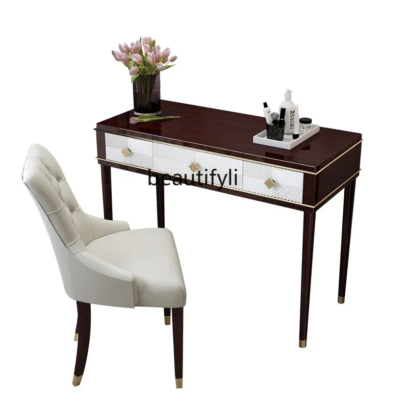 

Dresser Multi-Functional Integrated Master Bedroom Solid Wood Dressing Table Storage Cabinet Modern Household Light Luxury