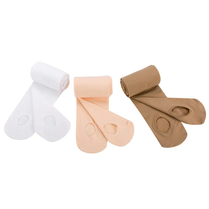 Hete Verkoop Goedkope Goede Kwaliteit Professionele Kids Meisjes Vrouwen Volwassen Nylon Spandex Roze Tan Cabriolet Balletdans Panty 'S Met Gat