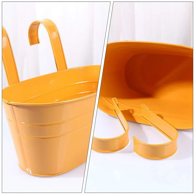 분리형 후크 화분, 발코니 난간, 테라스 정원, 야외 장식 화분, 2 개