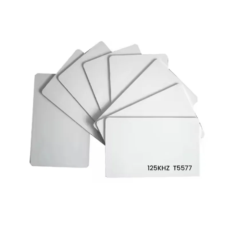 

200 шт., 125 кГц, пустая карта из ПВХ, читаемая, записываемая, T5577, карта управления чипом, клонированные карты, умная карта-ключ контроля доступа, водонепроницаемая
