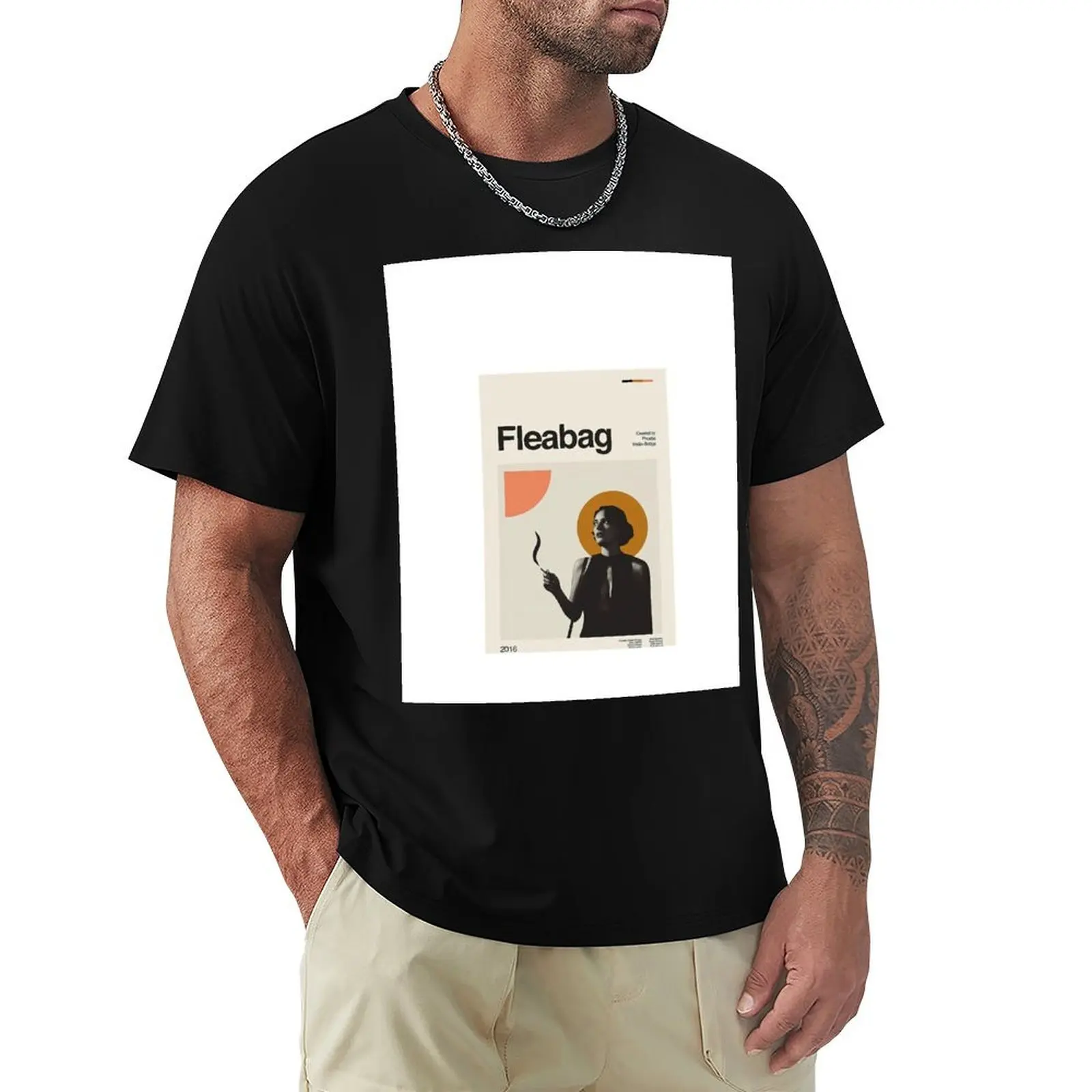 

fleabag T-Shirt sweat korean fashion oversizeds mens workout shirts