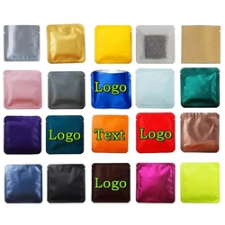 500PCS 2g~15g Open Top Aluminum Foil Packaging Bag DIY Fruit Coffee Tea Powder Sugar Salt Trail Heat Sealing Custom Logo Pouches
