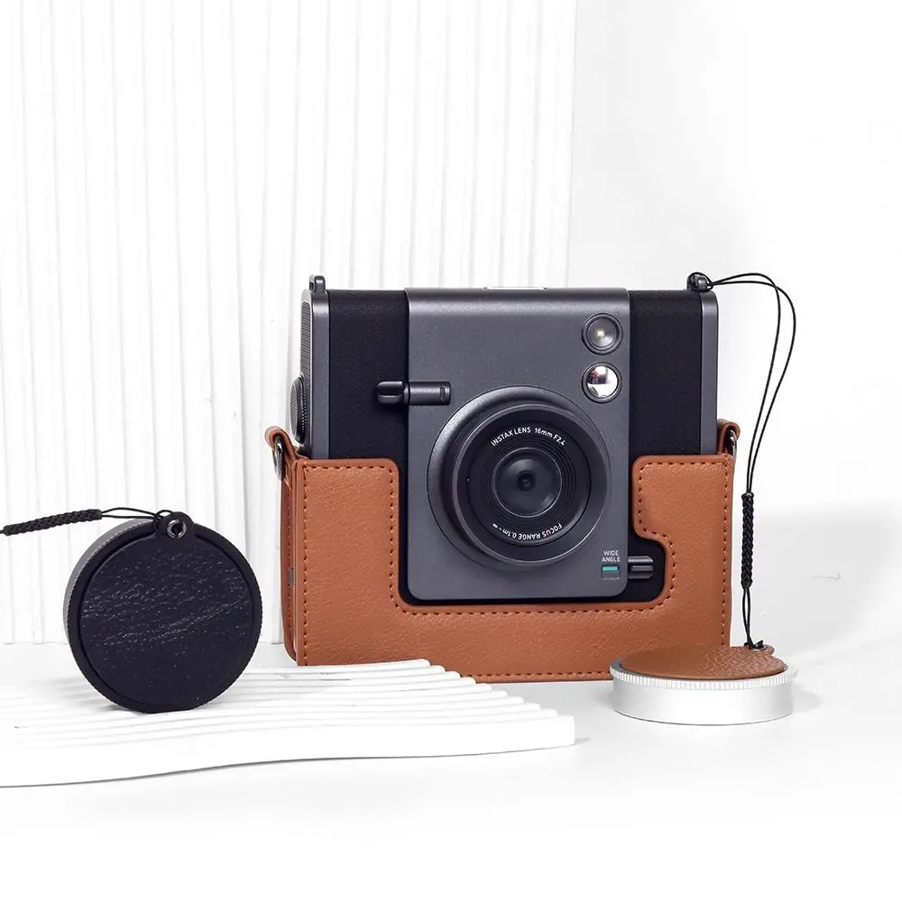 حقيبة كاميرا Fuji Wide Evo الجديدة PU + غطاء حماية عدسة مضاد للضياع + 80 ألبومات صور + فيلم مقسى EVO لـ Fujifilm Instax WIDE EVO