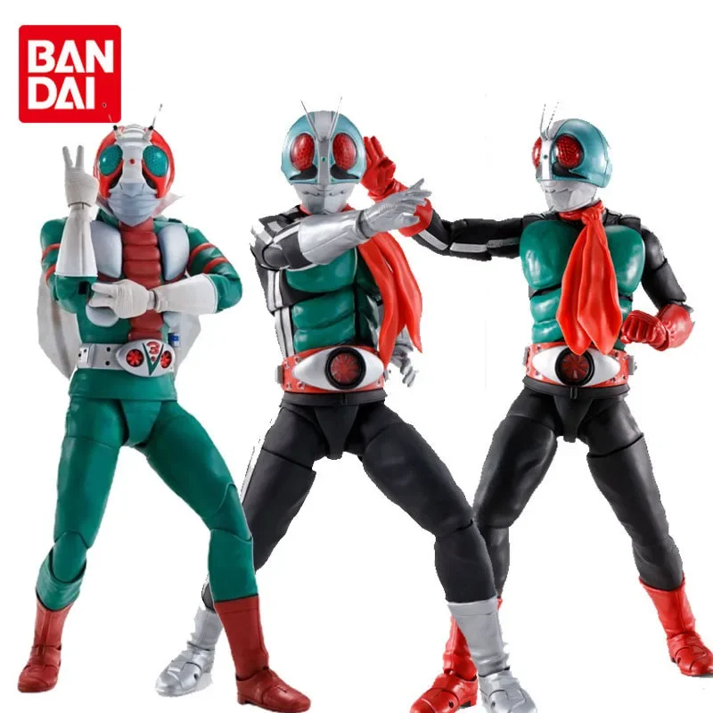 

Bandai Original SHF Kamen Rider New No. 2 1 Kamen Rider V3 18CM 50th Anime Action Figures Toys for Boys Girls Kids Gift