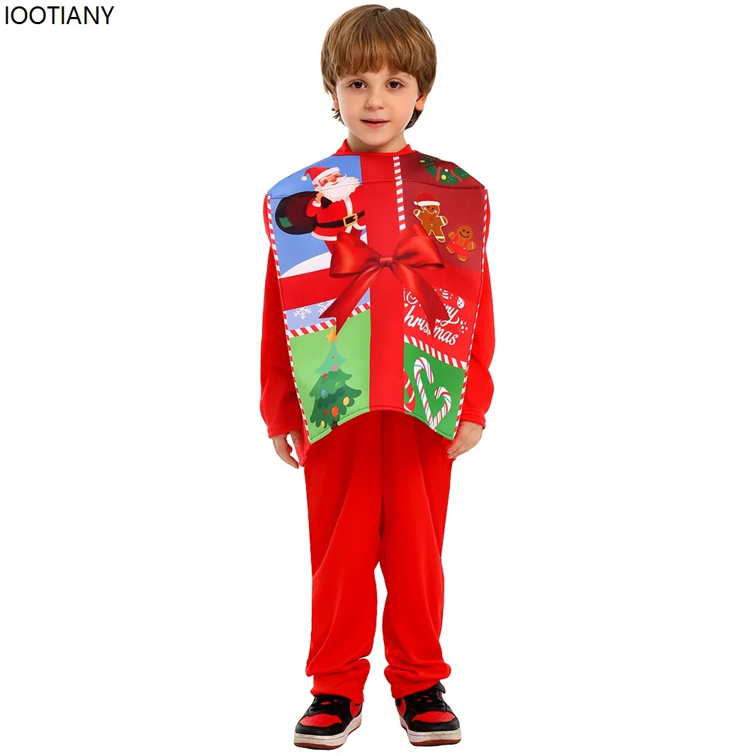 

CosplayUnisex Christmas Costume Xmas Exquisite Gift Boxes Cosplay Costumes School Festival Stage Showing Outfit Carnival Party D