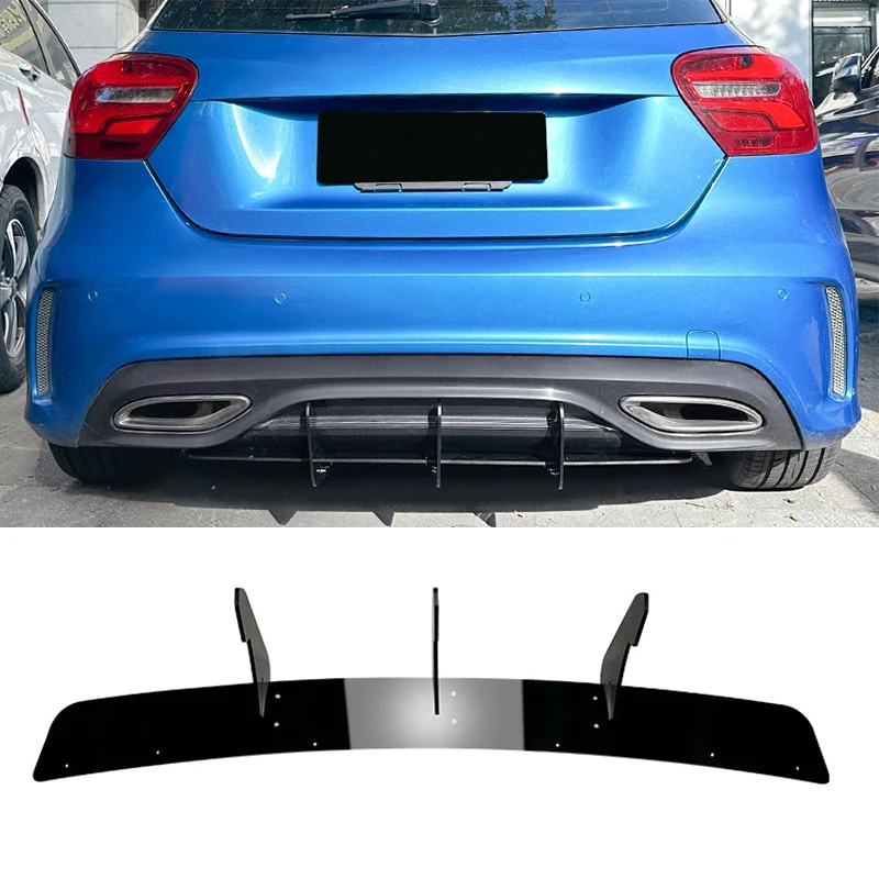 

Диффузор для заднего бампера автомобиля, разветвители для губ, спойлер, защита для заднего бампера для Mercedes-Benz A-Class W176 AMG Line 2016-2018