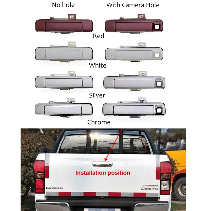 

Auto Back Door Handle Tailgate Handle With Carmer Hole or not for Isuzu D-Max Dmax Pick 2012 2013 2014 2015 2016 2017 2018