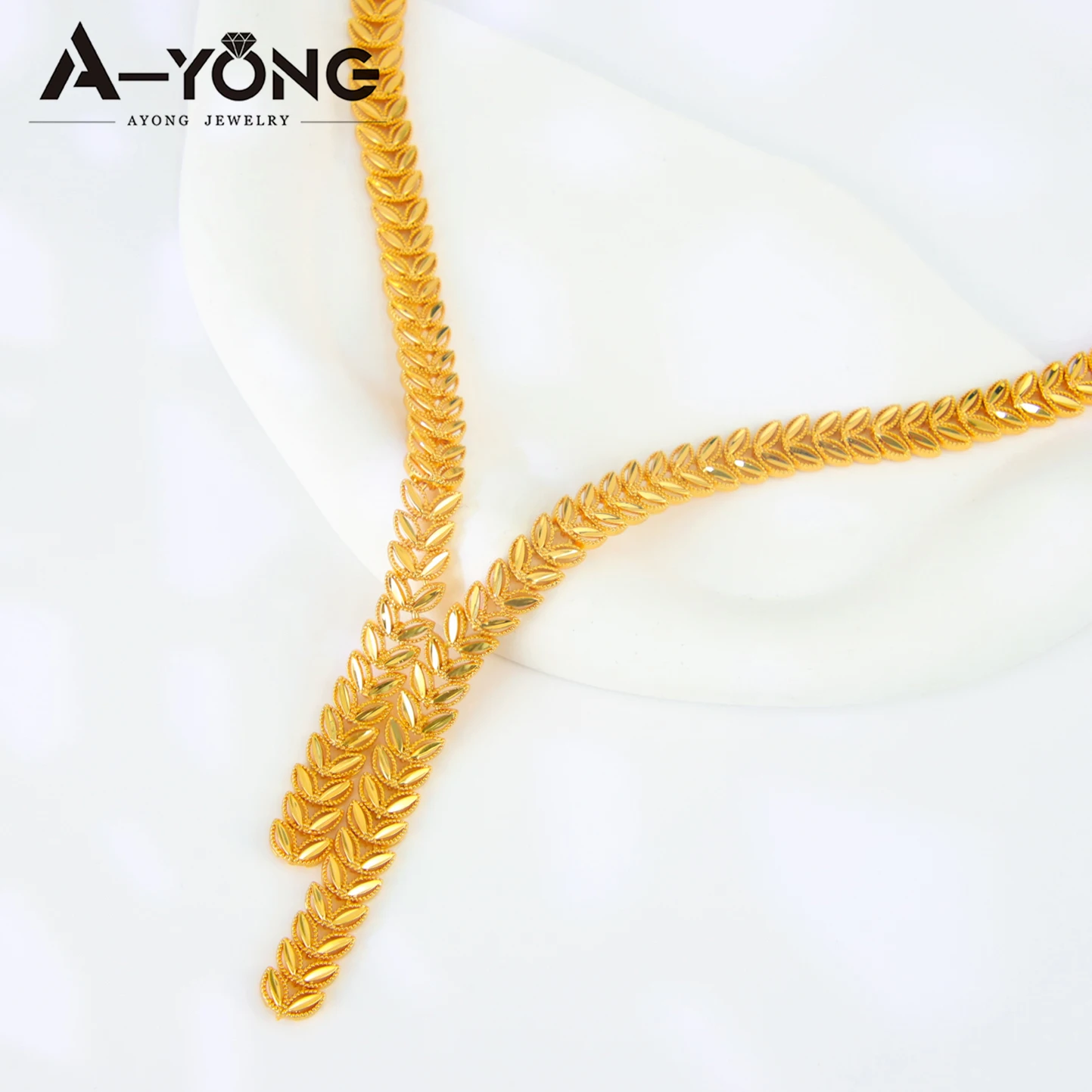 Luxus Dubai Hochzeit Schmuck Set 24k Gold Überzogene Oman Braut Quaste Halsketten Armband Ohrringe Nigeria Frauen Vintage Schmuck – Detail 10