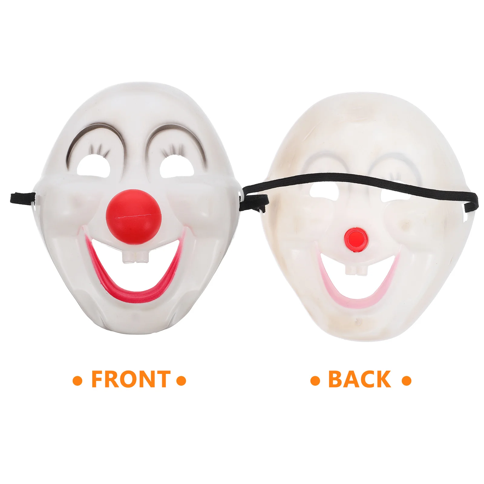 8 szt. Karnawałowych Masek Klauna Zakrywających Całą Twarz z PVC, Akcesoria Imprezowe dla Dorosłych na Maskaradę, Mardi Gras i Halloween