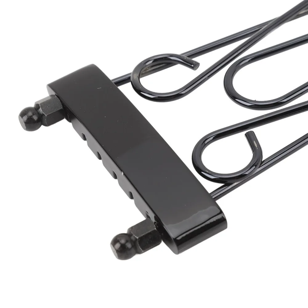 

6 String​ Guitar Tailpiece​ ​With Screws ​With Wired Frame ​Jazz Archtop Guitar Tailpiece​ ​Semi Hollow ​Silver/​Black
