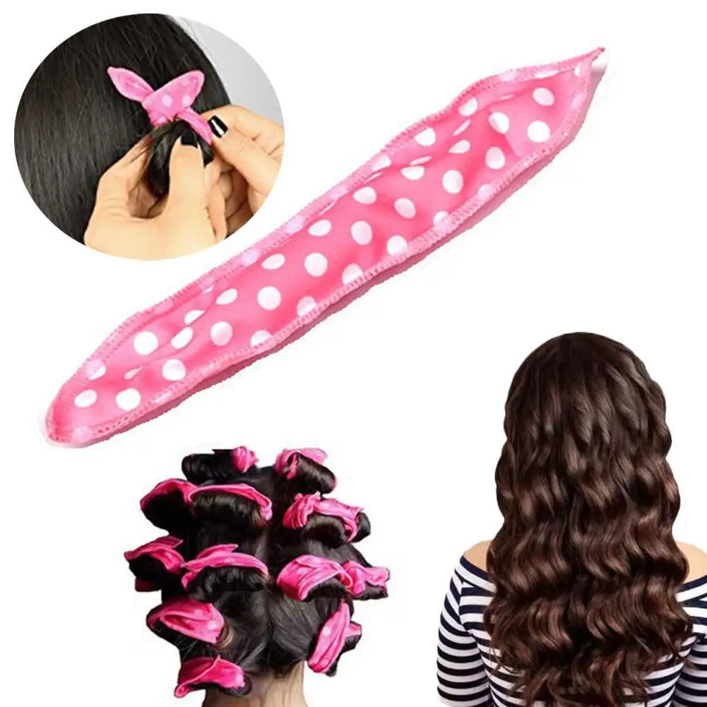 

Sleep Hairband DIY Hair Styling Tools Polka Dot Curlers Soft Sleep Pillow Rollers Set Best Flexible Foam Sponge Magic Hair Care