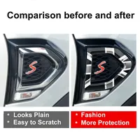 Grey Union Jack Car Exterior Side Plate Light Fender Decoration Stickers Cover For Mini Cooper S F60 Countryman Accessories 2PCS