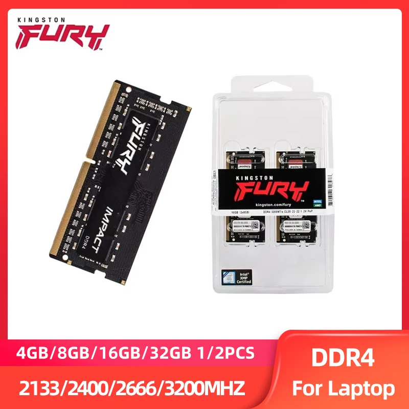 1/2pcs HyperX Memoria RAM DDR4 4GB 8GB 16GB 32GB 3200MHz 2666MHz 2400MHz 2133MHz Laptop Memory PC4-25600 SODIMM Notebook RAM