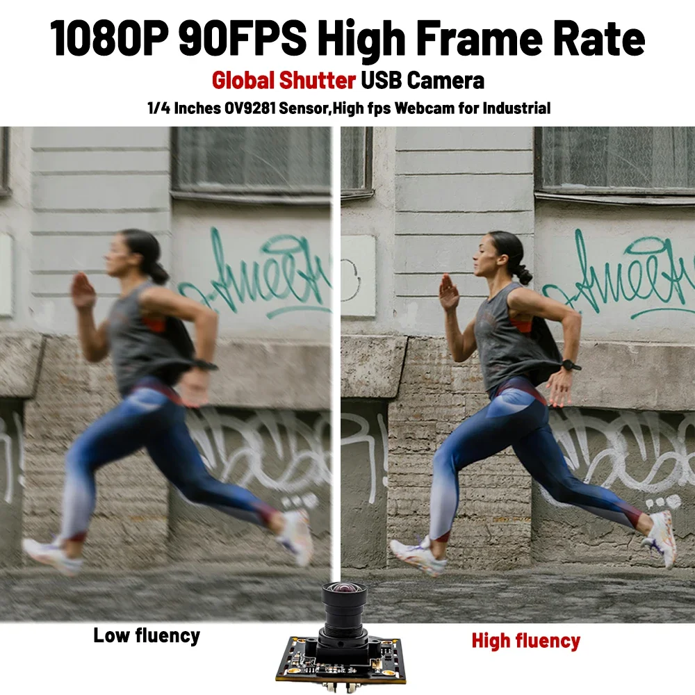 1080P 90FPS مصراع عالمي وحدة كاميرا بمنفذ USB 2.3MP 1/2.6 "مستشعر لوحة كاميرا صناعية التوصيل اللعب بدون تشويه عدسة M12 #2