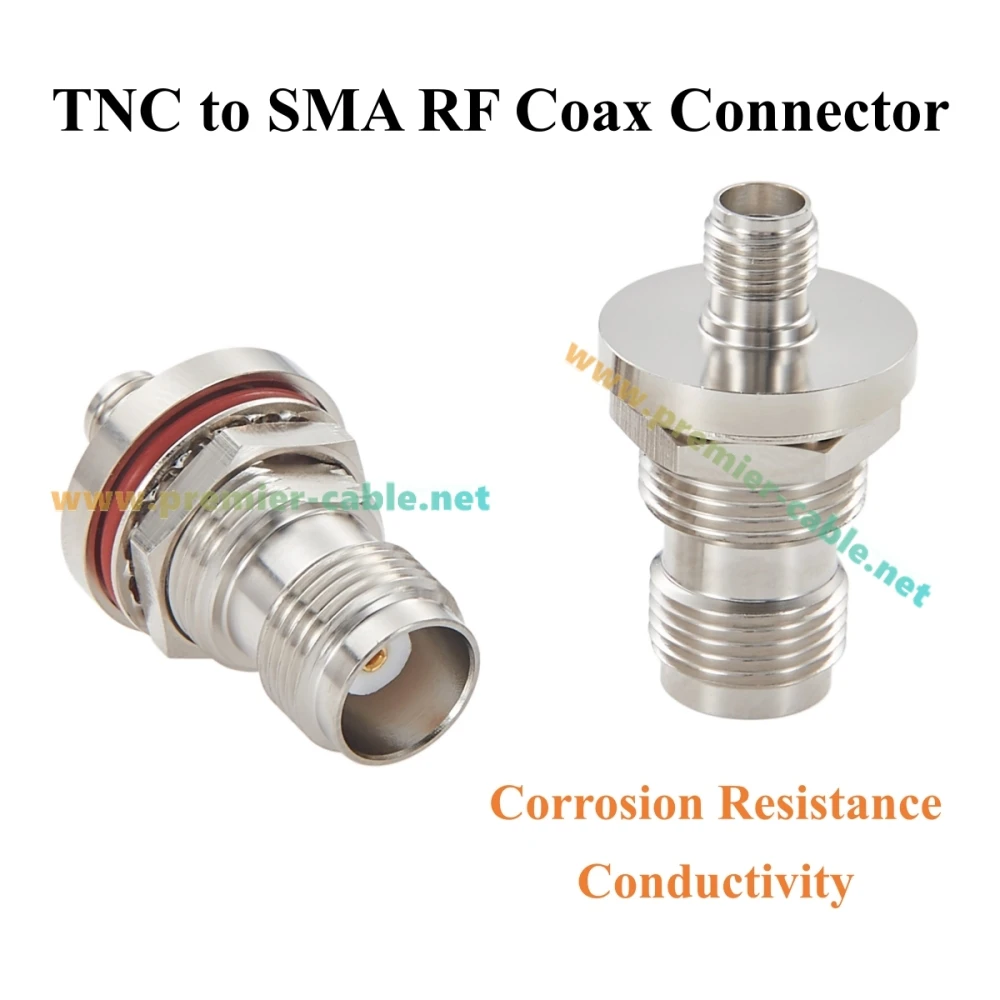 SMA-Buchse auf TNC-Buchse Schottmontage-Adapter 50 Ohm Verlustarmer HF-Koaxialstecker für Antennen, 4G/5G LTE, WiFi, GPS, GN – Detail 5