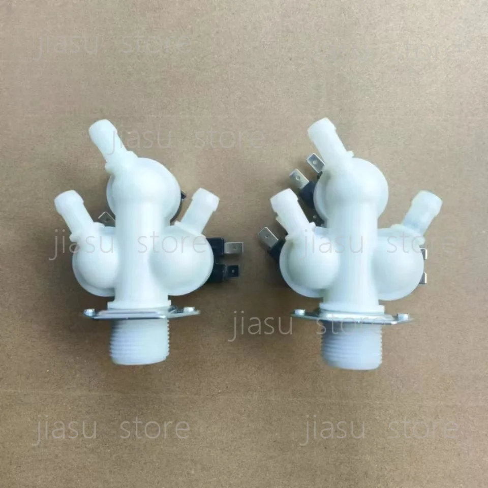High Quality 220-240V  Washing Machine Hoses Commercial Washing Machine Parts Electric Solenoid Valve 3 Way Water Inlet