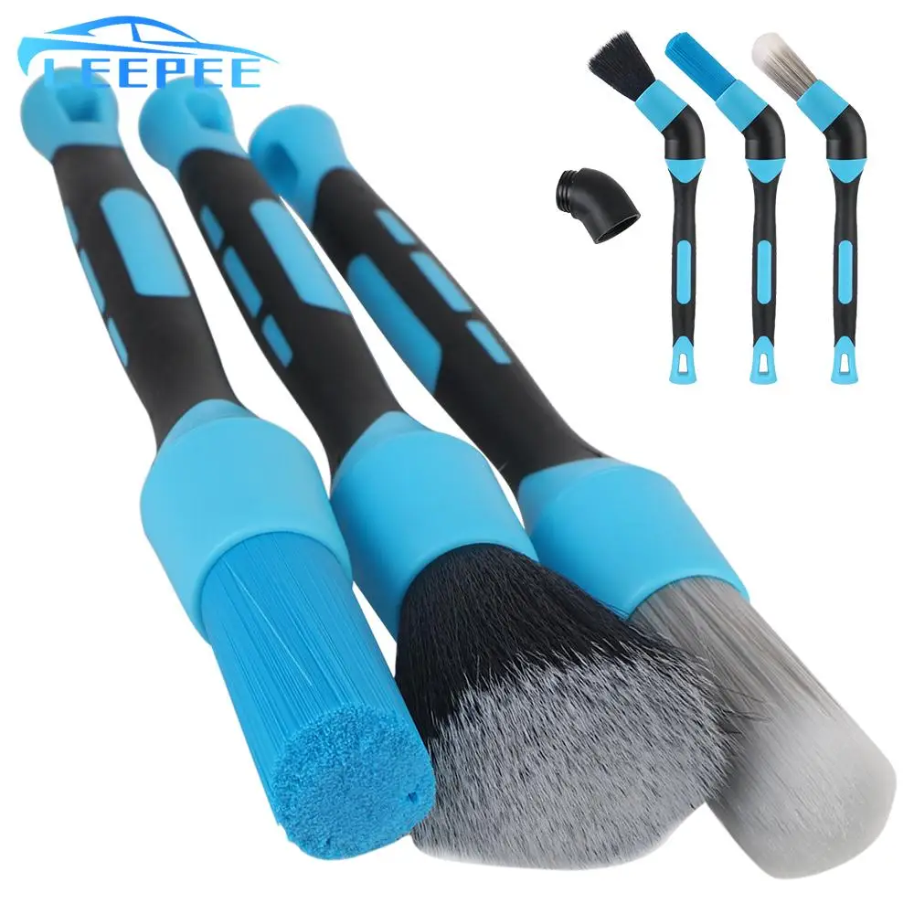 Wheel Rims Clean Brush Car Interior Detail Cleaning Brush Air Conditioner Air Outlet Cleaning Brushes Elbow Sweeping Tools 3PCS