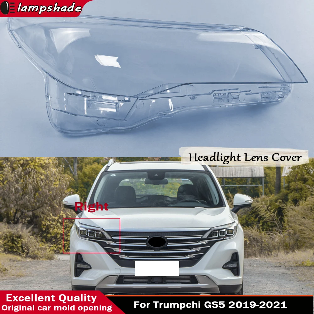 

Car Headlight Cover For Trumpchi GS5 2019 2020 2021 Transparent Headlamp Clear Plexiglass Lens Cover Car Accessories