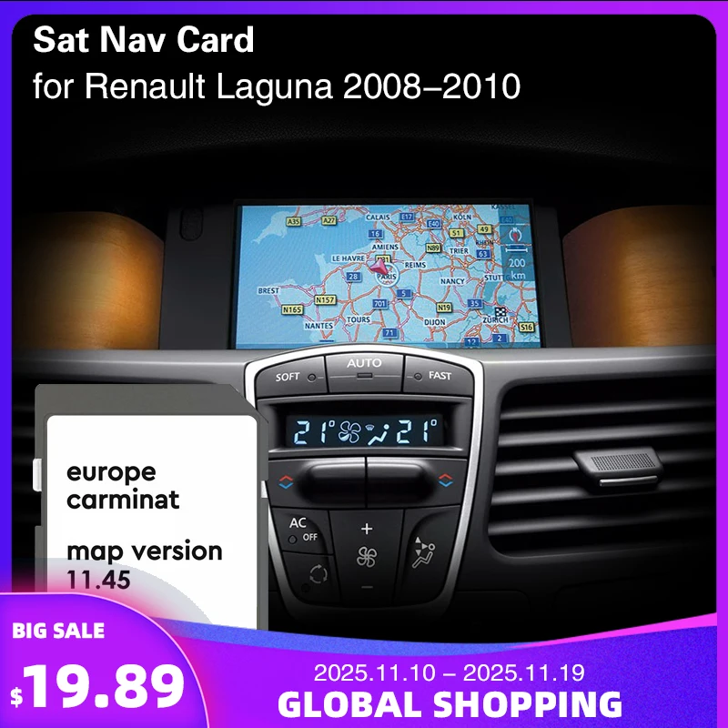 

Carminat 11.45 for Renault Laguna 2008 2010 Car GPS Accessories Naving SD Map Card Cover Portugal Cyprus Serbia