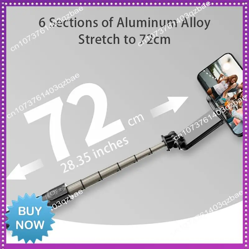 Hot Ltem Handheld Gimbal Stabilizer Bluetooth Selfie Stick Holder Adjustable Fill Light Selfie Stand For Smartphone Easy Install