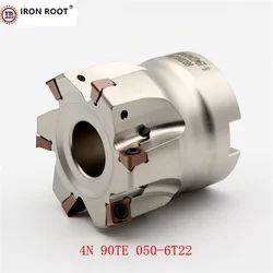 90 Degree Right Angle Fast Feed Face Milling Cutter 4N 90TE-050-6T22,4N 90TE-063-6T22,4N 90TE-050-8T27, For 4NKT Inserts
