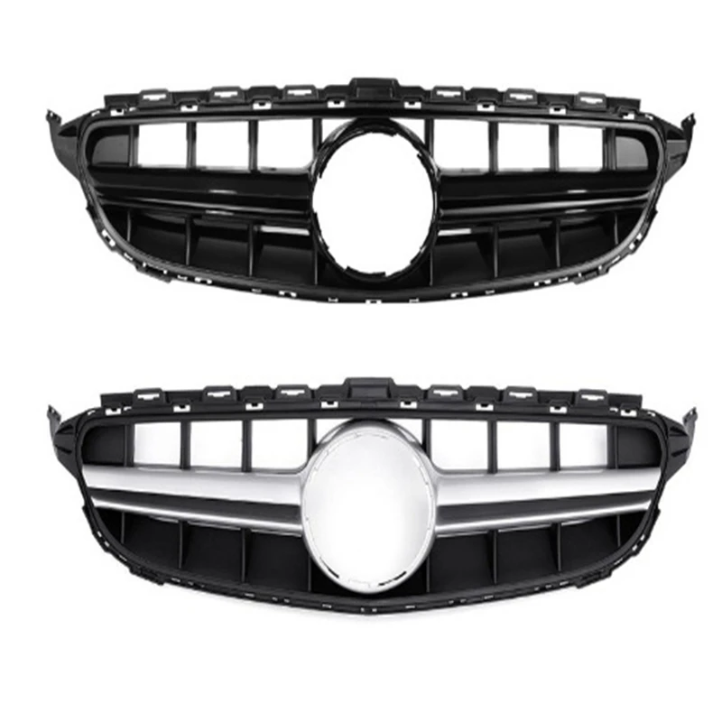 

Silver Black C63S Style Front Bumper Grille Accessories Grill For Mercedes Benz C-Class W205 2015-2018 C180 C200 C300 C350