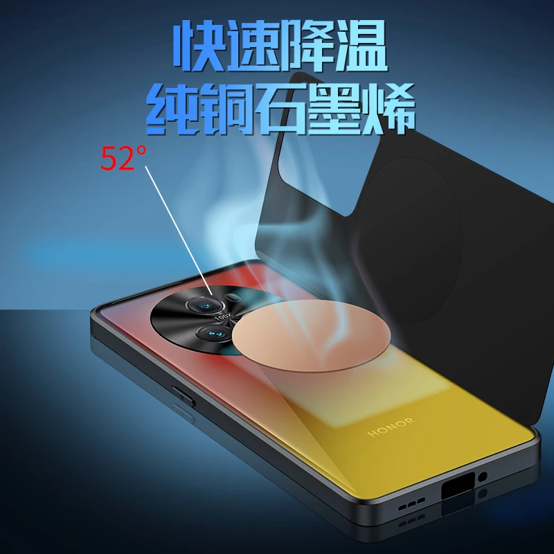 Graphene Cooling Phone Case for Honor Magic 5 4 80 GT 60 70 Pro Case Aluminum Alloy Heat Dissipation Red Copper Metal Cover