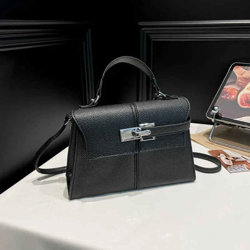 Trapezoidal Bag 2026 New Fashion Handbag For Officer Small Tote Bag For Women Soft Leather Clolor Block Crossbody Bags Gifts