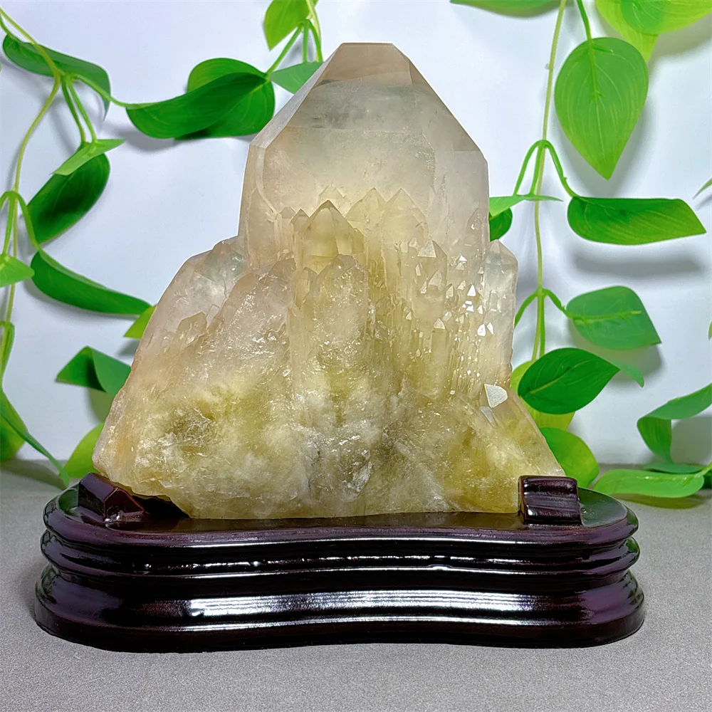Citrine With Smokey Specimen Tower Crystal Natural Stone Quartz Minerals Home Decoritems Reiki Gifts Energy Healing Luck Love
