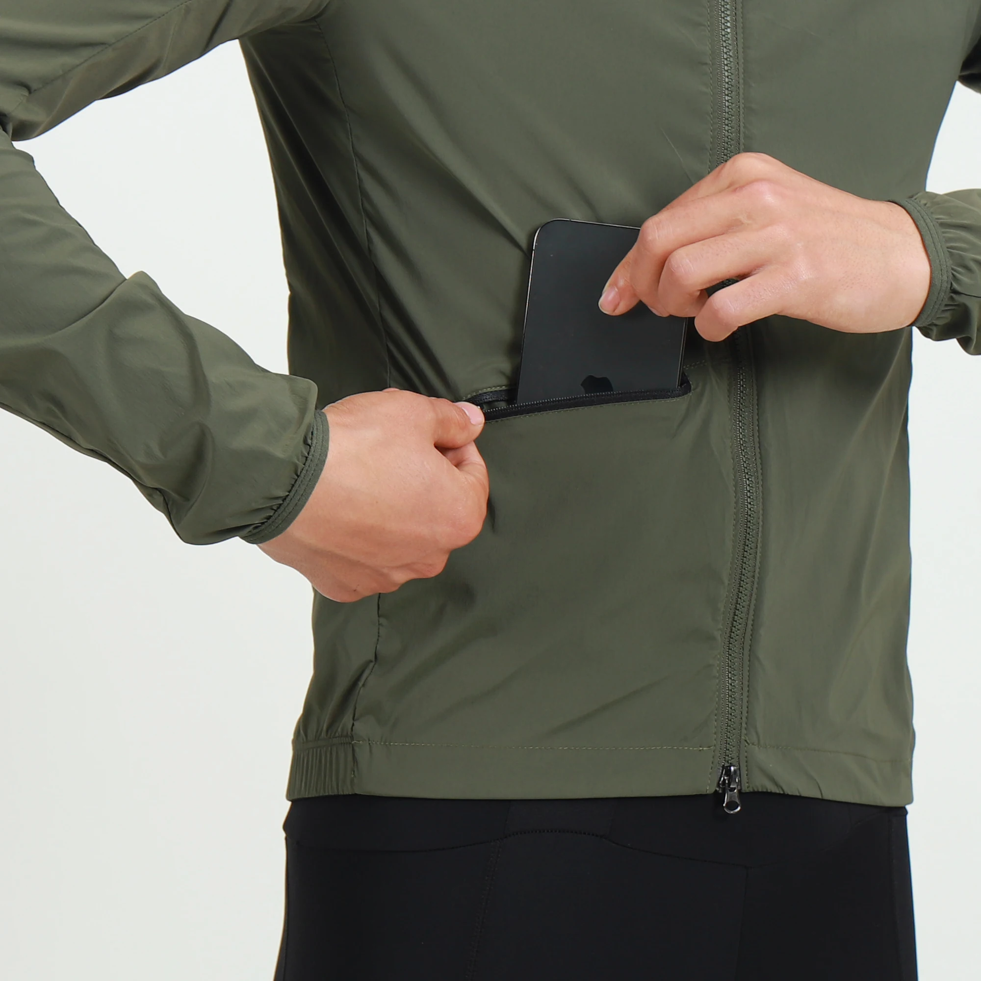 SPEXCEL PERFORMANCE Superleichte, winddichte Fahrradjacke der neuen Saison, Fahrrad-Windjacke, Stretch-Stoff mit Reißverschlusstasche – Detail 8
