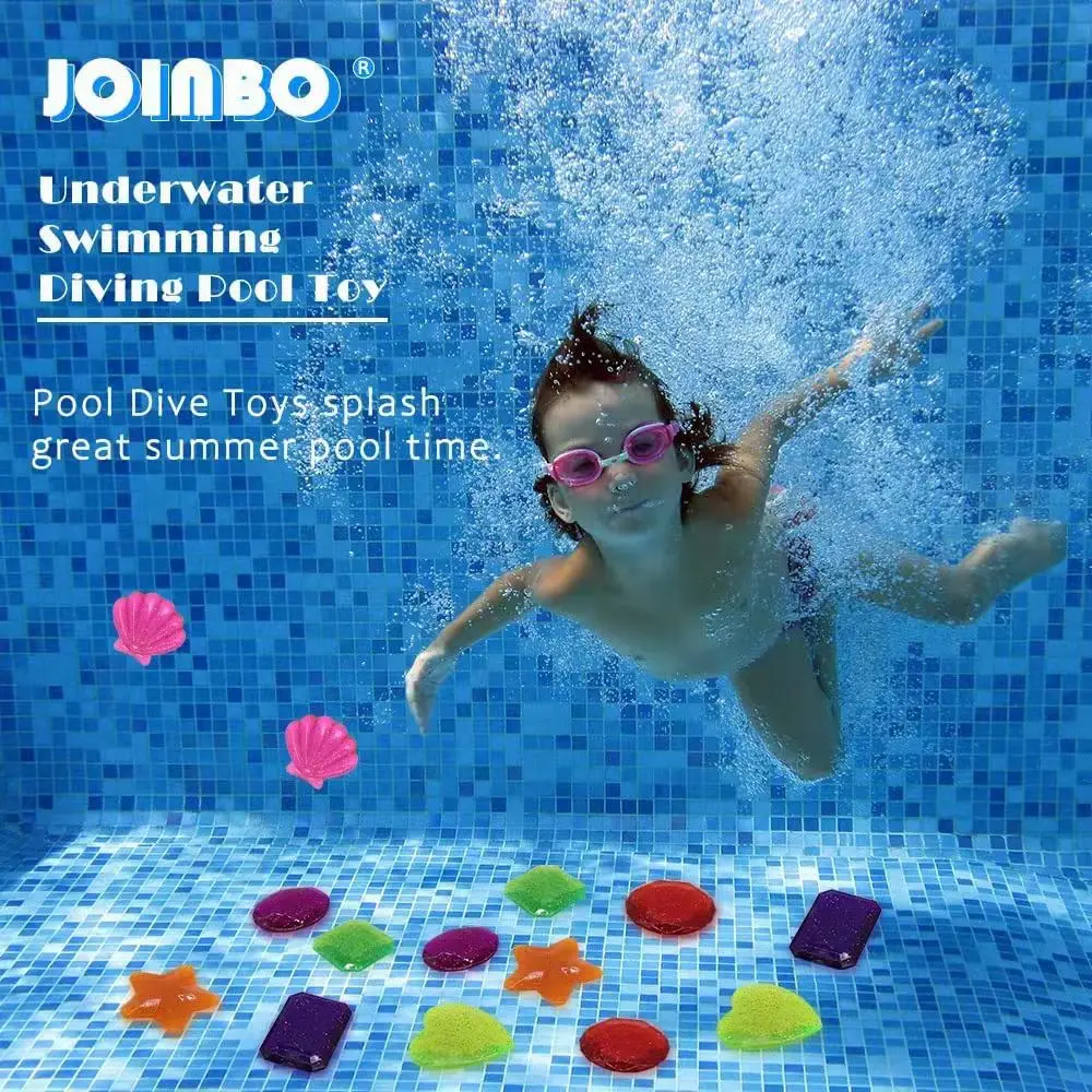 

8Pcs Children Diving Play Water Gemstone Toy Swimming Pool Parent-child Interactive Training Grip Gemstone Toy
