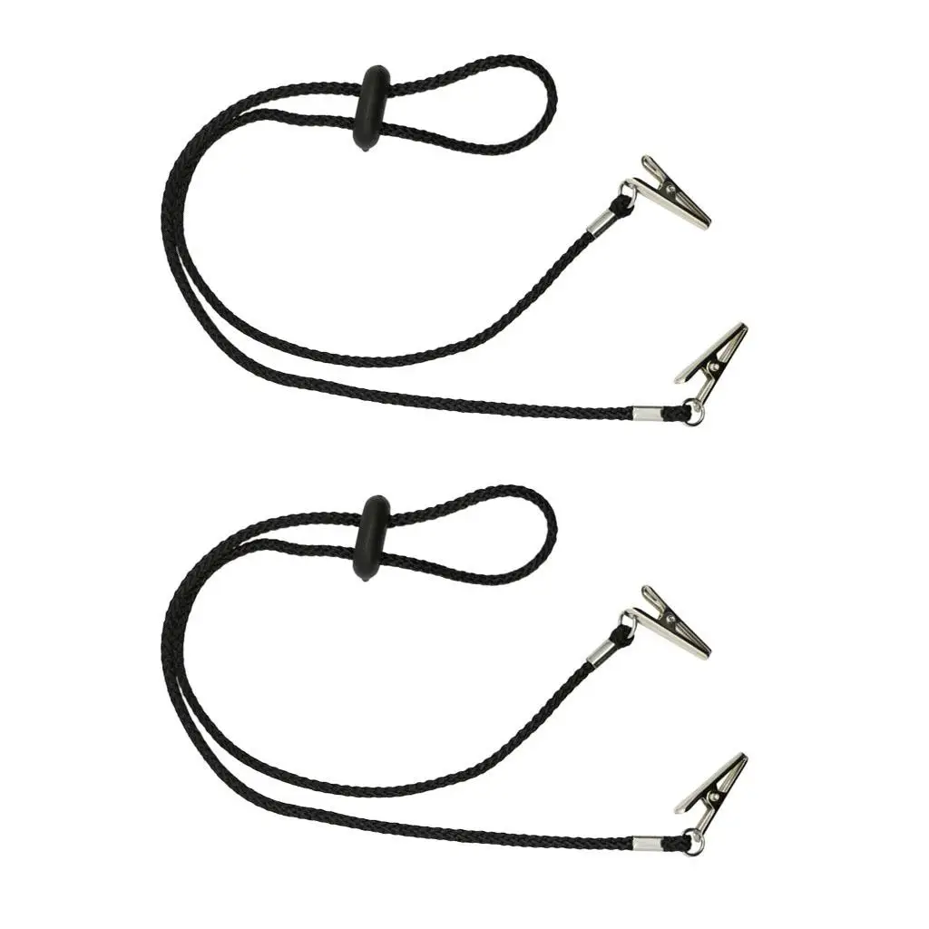 

Flexible Napkin Lanyard with Adjustable Cord and Easy Open Neck Clips Polyester Metal for Adults
