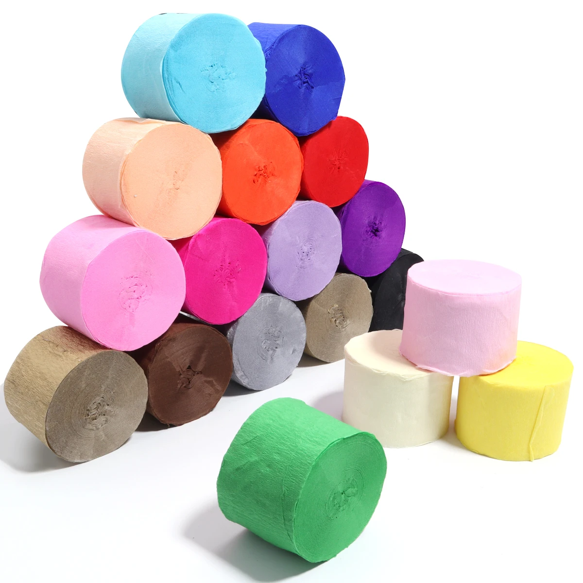 Serpentinas de papel crepé para manualidades, rollo de papel tisú de 4,5 cm x 25m, fabricación de flores, globo para fiesta de cumpleaños y boda, suministro de decoración DIY, 1 rollo