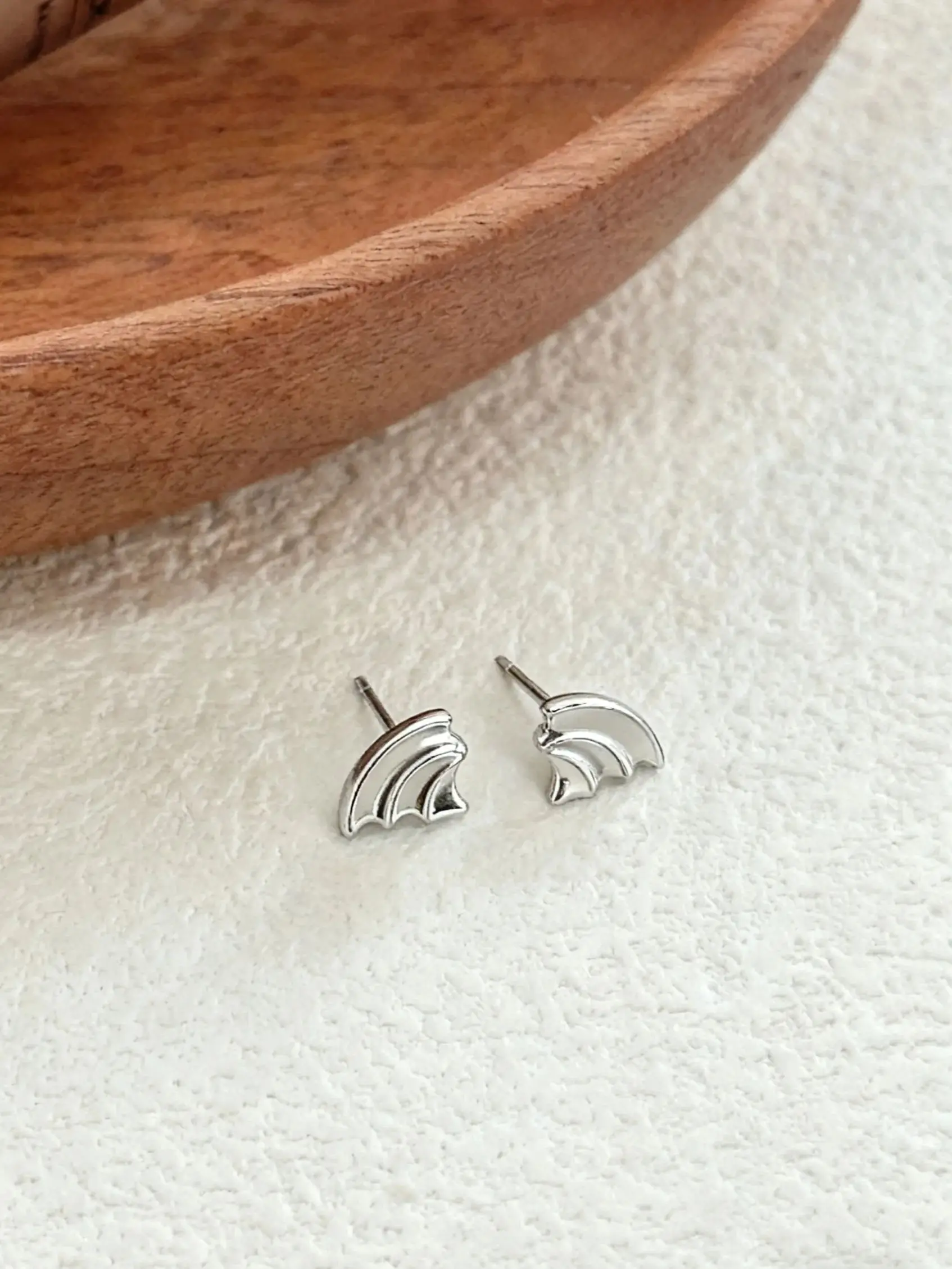 

Personalized Little Wings 925 Sterling Silver Earrings - Simple Fashion Design, Commuting Accessory, Ideal Holiday Gift For Her