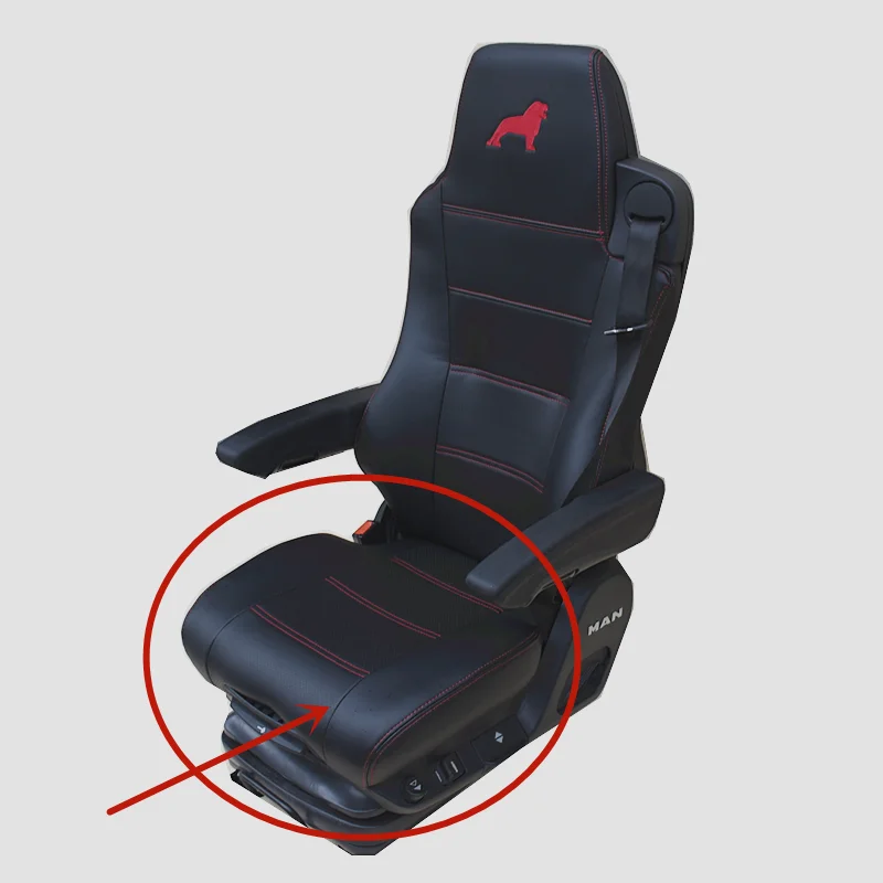 Seat Cover Only  Under the Hip Special for Heavy Truck MAN All-in-package Super-fiber Leather Durable and Wear-resistant