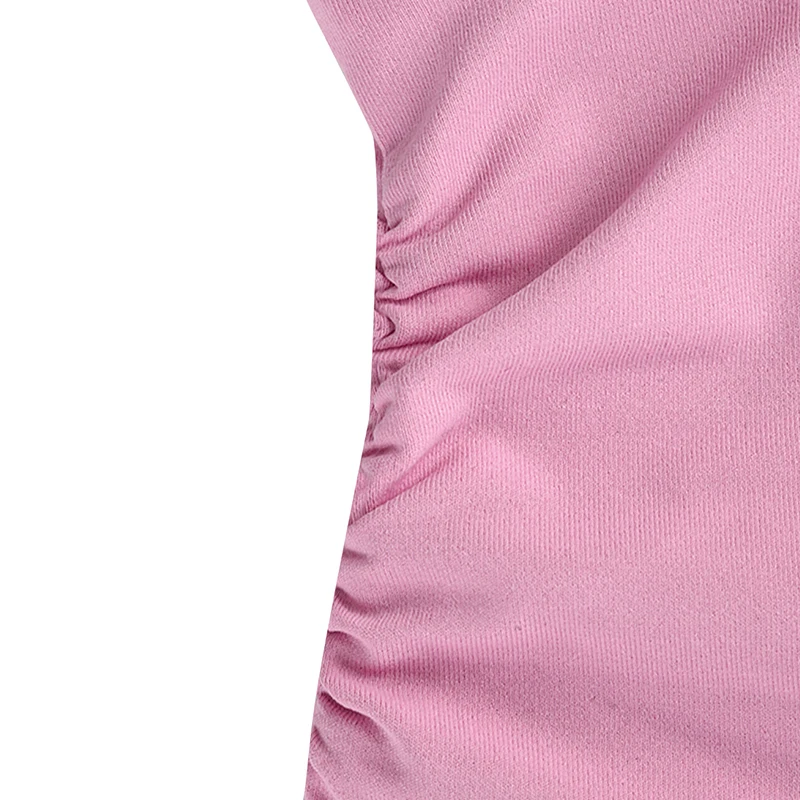 T-Shirt mit V-Ausschnitt für Damen, lässig, plissiert, kurzärmelig, modisch, sommerlich, schmal geschnitten, Basic, vielseitig, sexy, süß, einfarbig, elegant, Streetwear – Detail 16