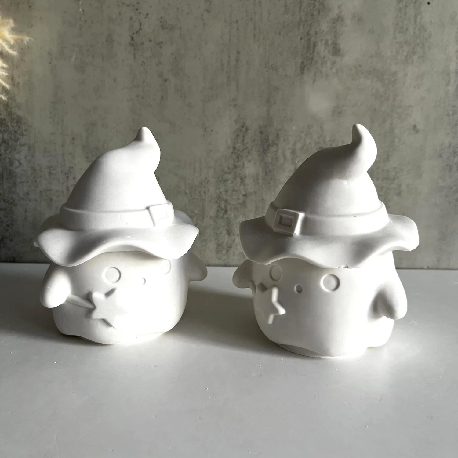 Halloween Hat Ghost Storage Box Silicone Mold DIY Jewelry Storage Jar Plaster Candle Cup Holder Molds For Resin