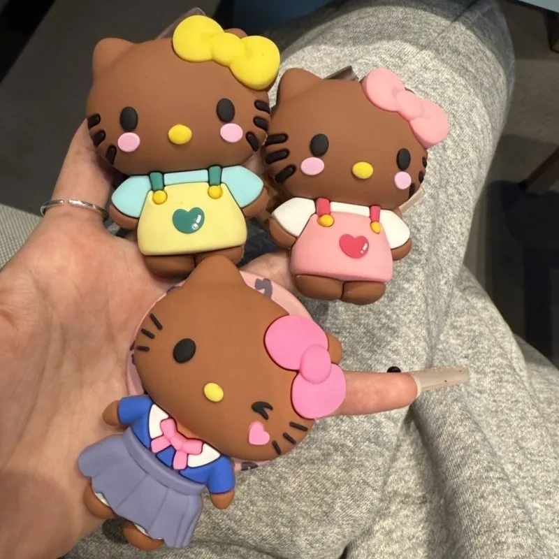 Korean INS 3D Cartoon Hello Kitty Case For iPhone 18 Samsung Foldable Silicone Holder For Magsafe Magnetic Phone Griptok Stand