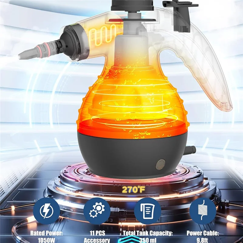 ABBO-Home Steam Cleaners, Multi-Surface Natural Steam Machines, Handheld Steam Cleaners For Sofas,Carpets And Cars US Plug