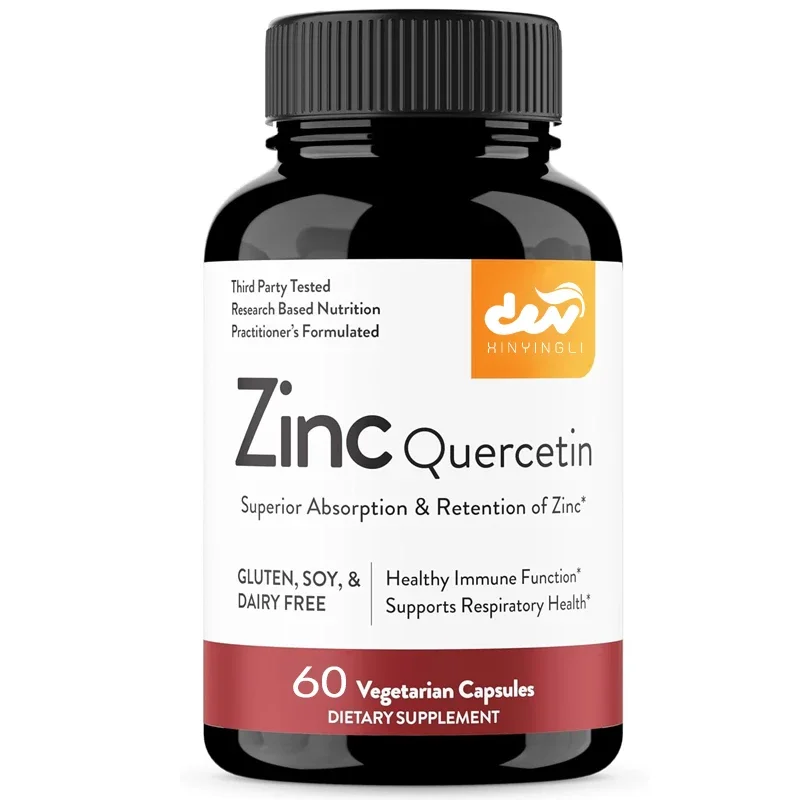

Quercetin Zinc Supplement 60 Vegetarian Capsules Suitable for Men & Women Gluten Soy Dairy Free