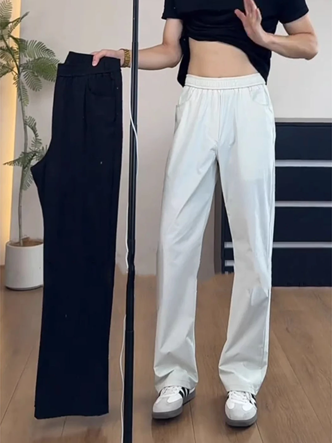 

Cleanfit Ice Silk Qui Dry уличные летние мужские брюки тонкие солнцезащитные свободные прямые длинные брюки с эластичной резинкой на талии