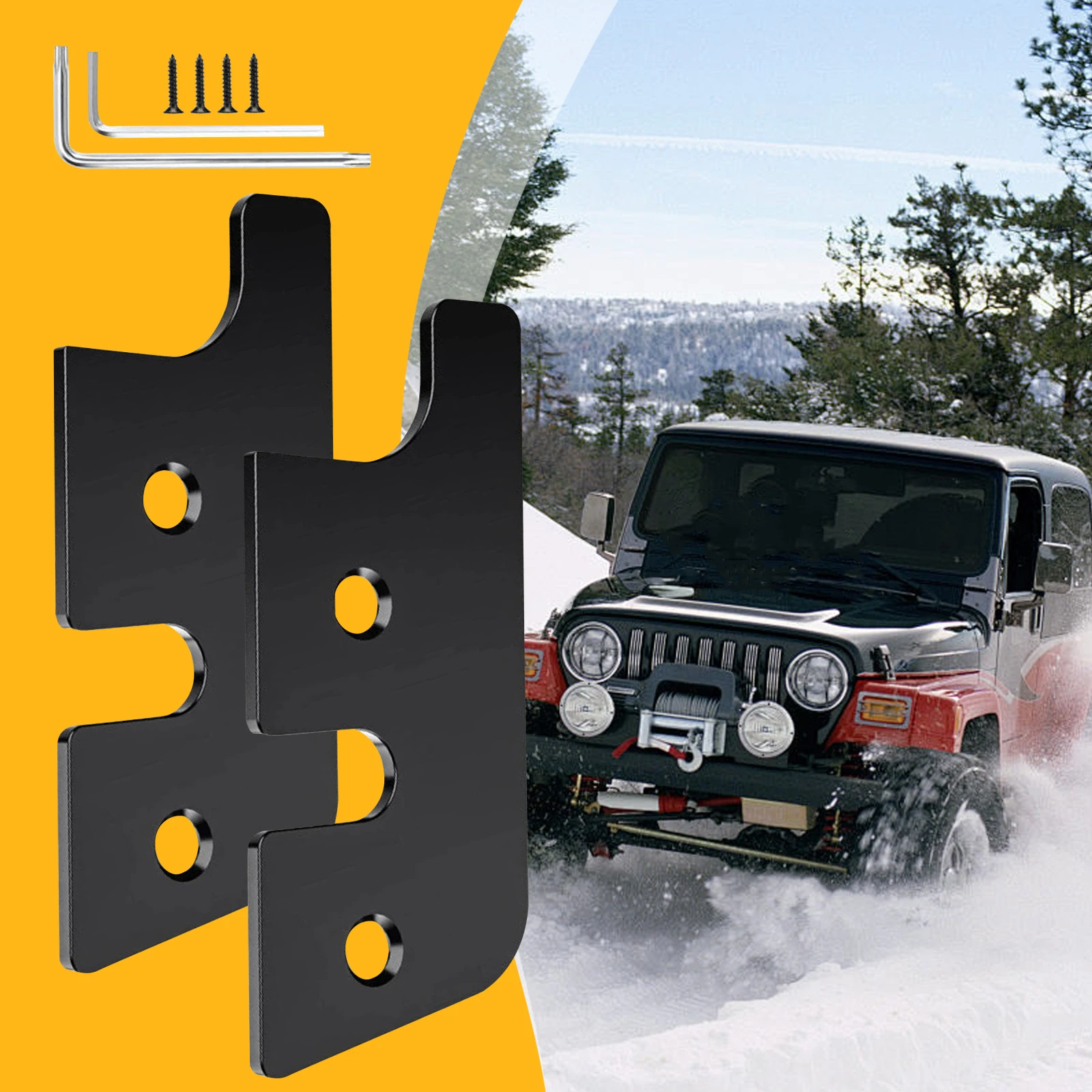 車のサンバイザー修理クリップキットアルミニウム合金サンバイザークリップラングラー2018-2023用