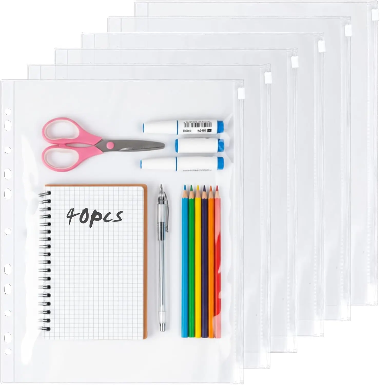 40-pcs-3‑ring-binder-pockets-85x11-thickened-pvc-zipper-pouches-a4-letter‑size-document-insert-sleeves-paper-sheet-protectors