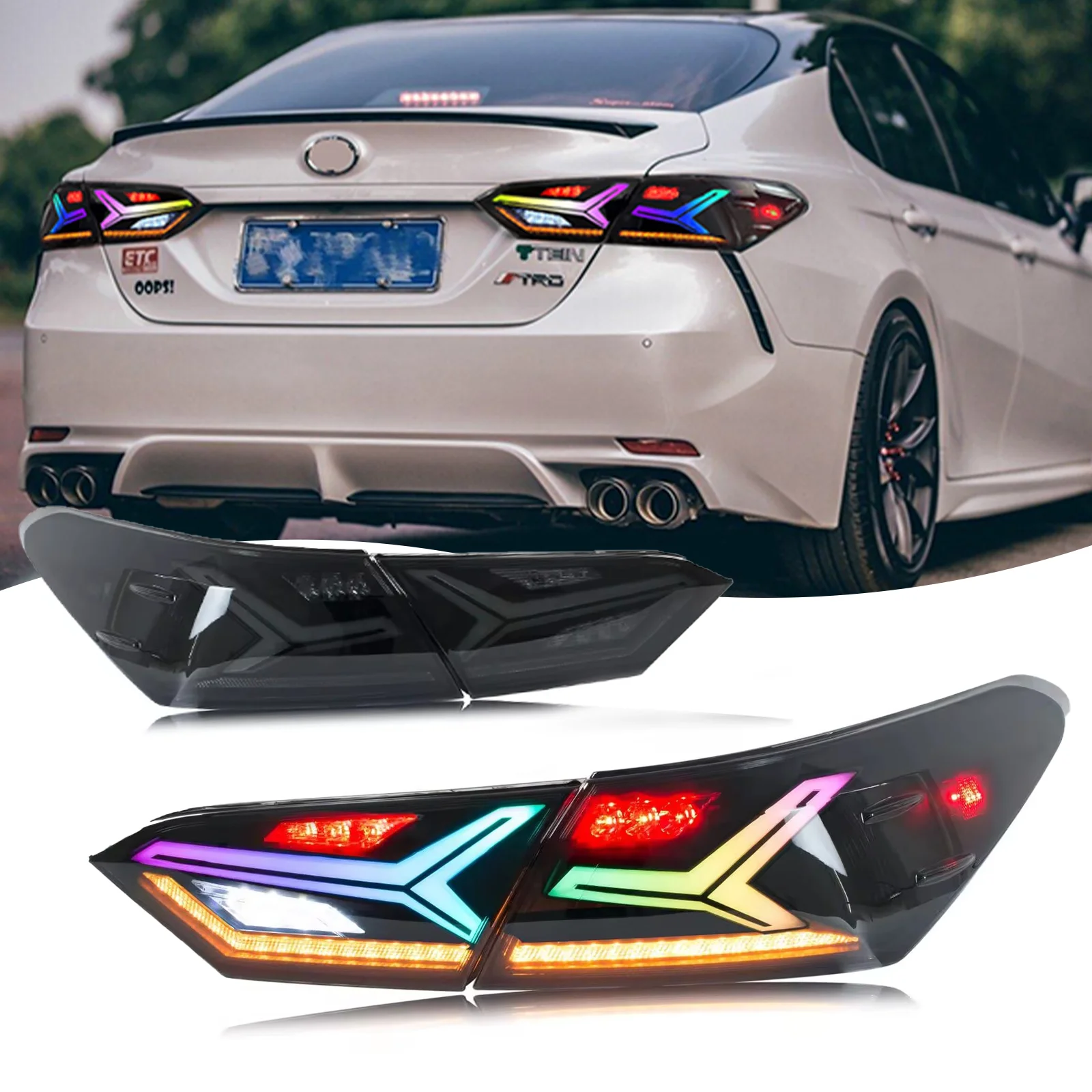 

Car LED Rear Taillights for Toyota 8th Camry 2018-2022 Animation Rear Lamps LED Taillight Assembly