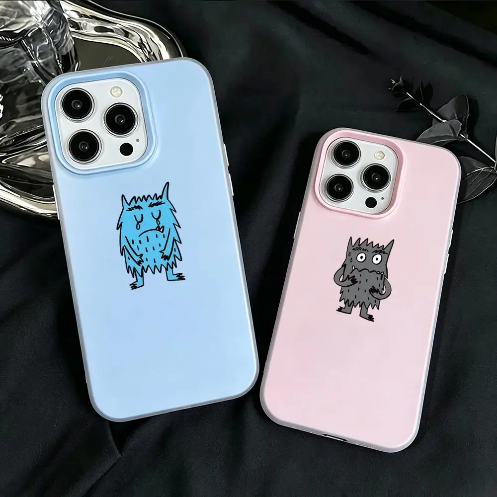 Funda para Teléfono Tipo Gel 2 en 1 de Doble Capa con Diseño Dopamina, Compatible con iPhone 17/16/15/14/13/12 T-The Color Monster