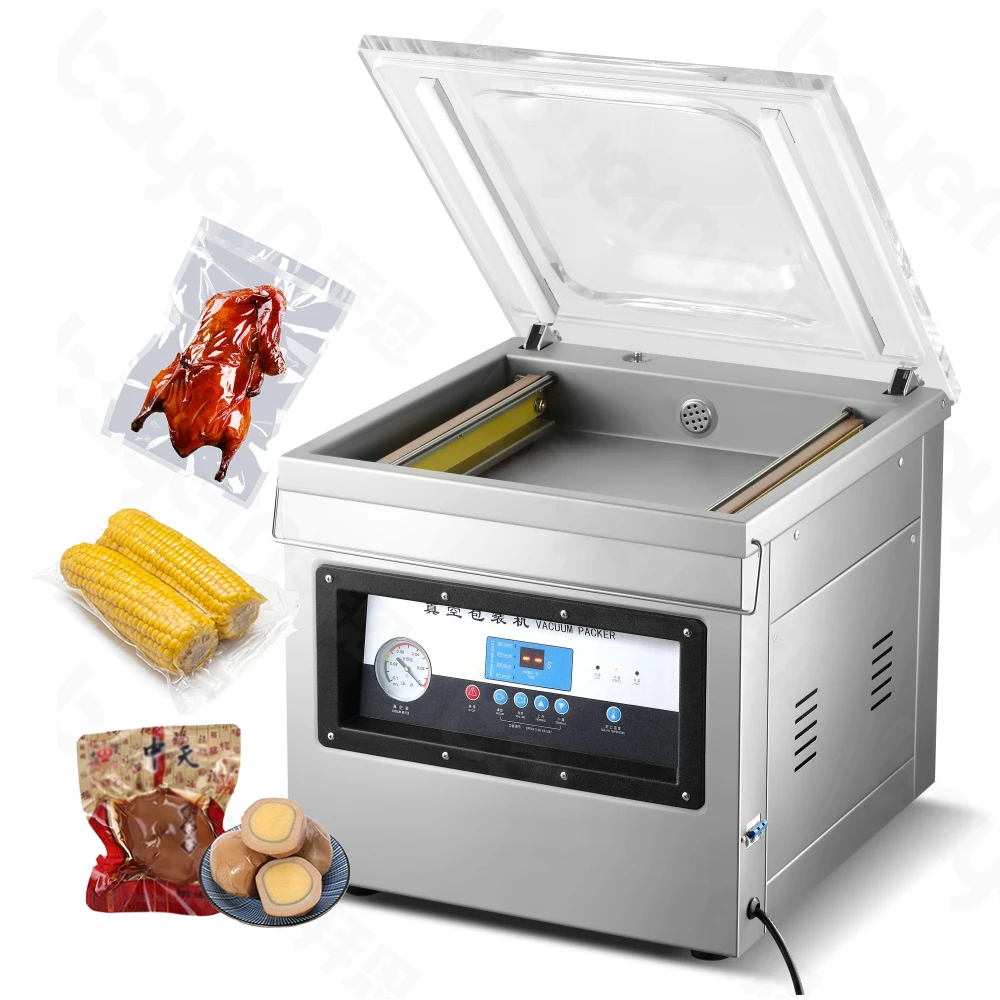 DZ-340 Desktop Food Fish Meat Vegetable Vacuum Sealing Packing Machine Food Vacuum Sealer Packaging Machine