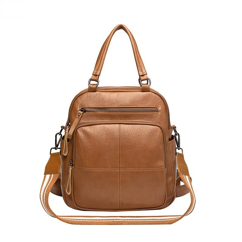 Backpack for Women 2023 New Summer Fashion All-Matching Casual High-Grade Large Capacity Pu Leather Backpack