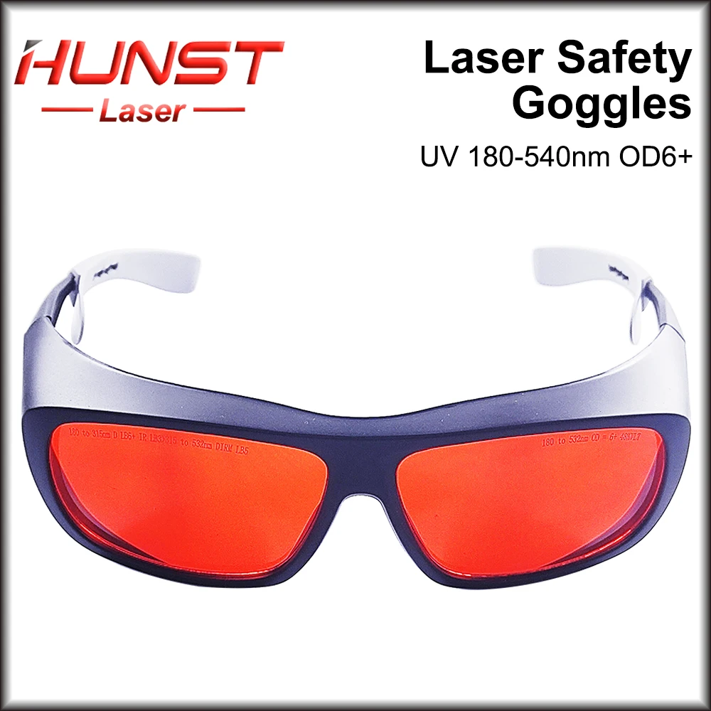 HUNST 355 & 532nm Laser Goggles Medium Size Protective Glasses Shield Protection for UV & Green Laser Safety Goggles.