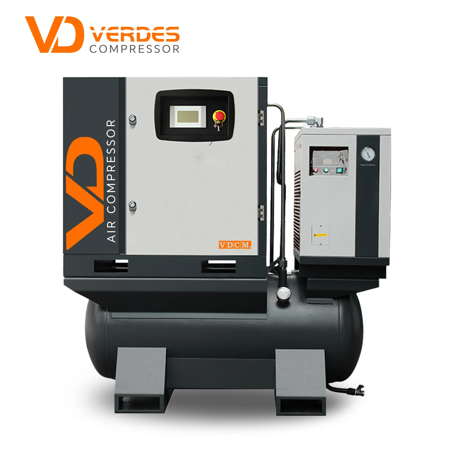 High Performance 4 in 1 Air Compressor 250 Liters 16bar 7.5KW Fiber Air Compressor with Dryer - Ideal for Machines