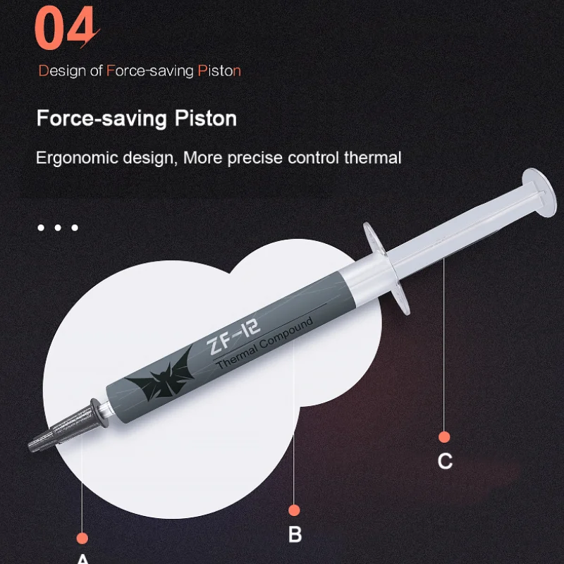 ZF-12/ZF 12W/mk Thermal Grease Heatsink Thermal Paste For CPU Heat Sink Commpound Processors Plaster Water Cooling Cooler